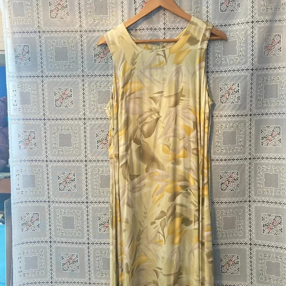 Christopher & Banks yellow/cream Maxi Dress NWOT